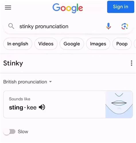 stinky pronunciation meme